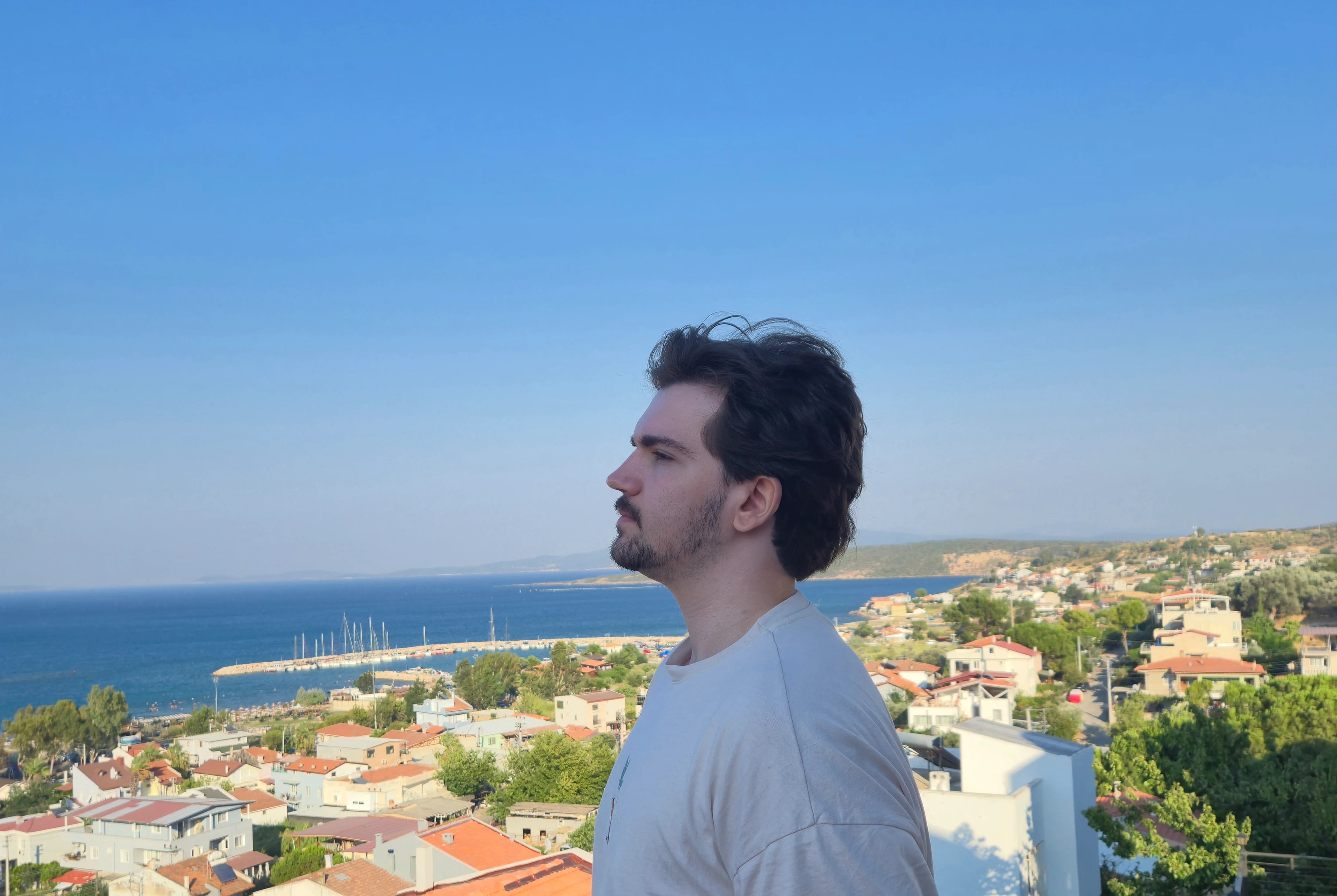 Ali Kayar overlooking a coastal town